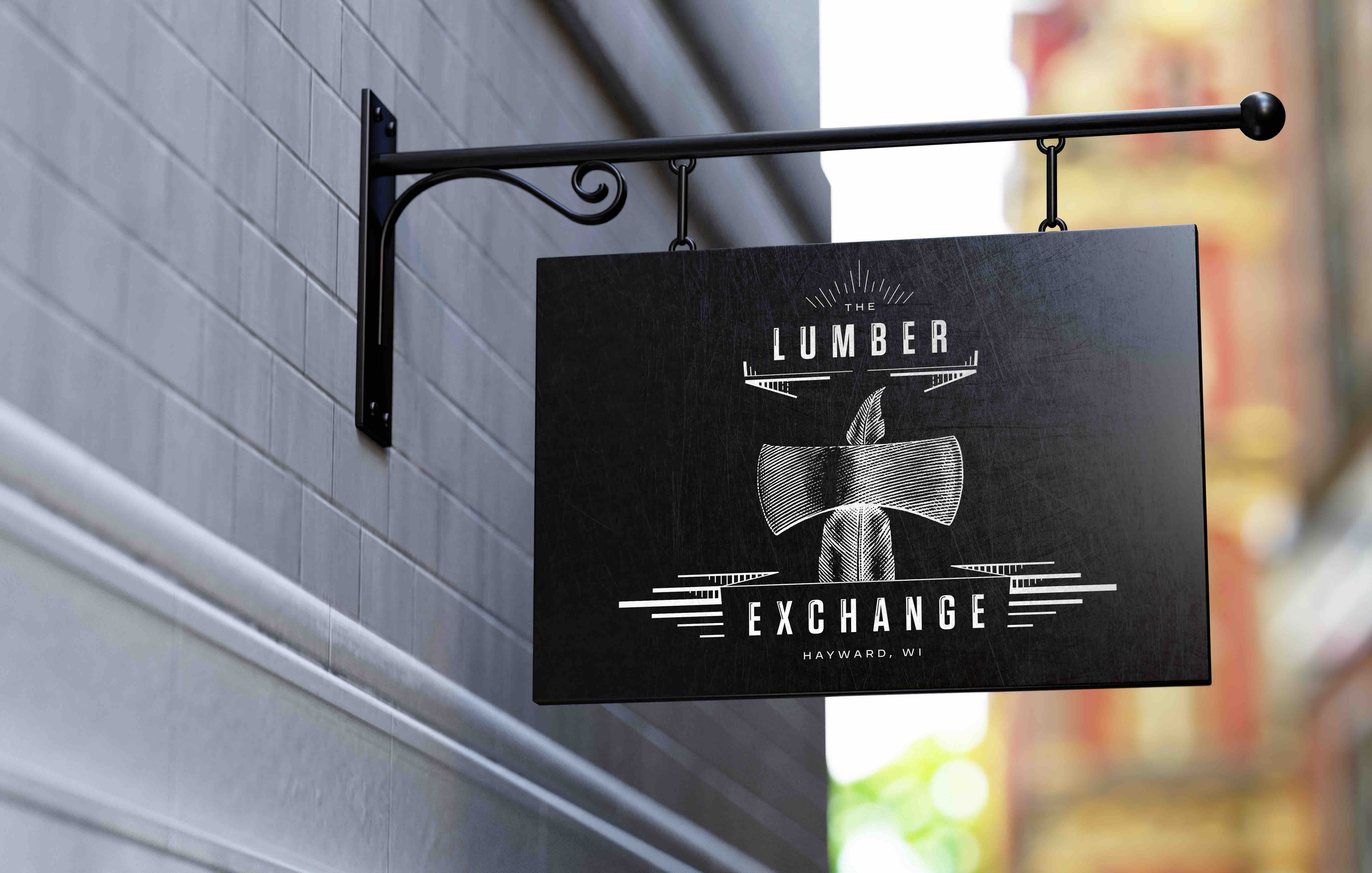 Heritage sign — a thread to the building’s lumber past.